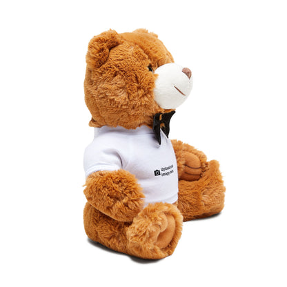 Personalized Teddy Bear with Custom T-Shirt — Plush Gift for Kids, Valentines & Anniversaries
