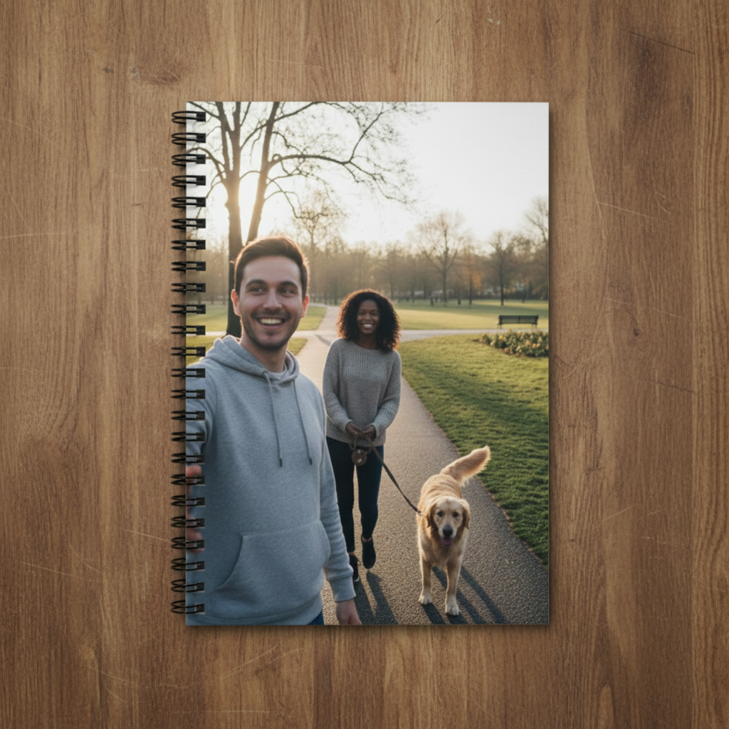 Personalised Spiral Notebook for School & Memories